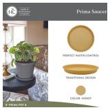 The HC Companies Round Prima Flower Pot Saucers - Plastic Plant Saucer for Outdoors & Indoors - Traditional Plant Pot Trays for Water Drainage -Durable Plant Tray (8.5-inch Honey, Pack of 1)