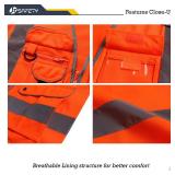 JKSafety 9 Pockets Class 2 High Visibility Zipper Front Safety Vest With Reflective Strips, Meets ANSI/ISEA Standards (150-Orange, XXL)
