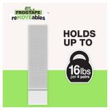FrogTape reMOVEables Large Picture Hanging Strips, Damage-Free Removable Adhesive Wall Strips, Picture Hangers, Stick On Wall Mounting for Frames, Canvas, Home Dacor, White, 12 Pairs (24 Pieces)