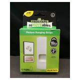 FrogTape reMOVEables Large Picture Hanging Strips, Damage-Free Removable Adhesive Wall Strips, Picture Hangers, Stick On Wall Mounting for Frames, Canvas, Home Dacor, White, 12 Pairs (24 Pieces)