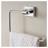 Franklin Brass Maxted (1-Pack) Hand Towel Holder Polished Chrome Towel Racks for Bathroom Wall Square Towel Ring Holder for Bath Towel Hanger for Kitchen, Bathroom Accessories MAX46-PC