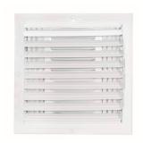 EZ-FLO 10 x 10 Inch (Duct Opening) Air Vent Cover for Wall or Ceiling, Four-Way Ventilation Register, Solid Steel HVAC Register Cover, White, 61619
