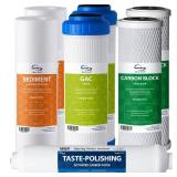iSpring F7-GAC NSF Certified 1-Year Replacement Filter Cartridge Pack, 7-Count for Standard 5-Stage Reverse Osmosis (RO) Systems