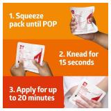 Medline Instant Warm Pack, Disposable, 6" x 6", 24 per Pack, Heat Packs for Pain Relief, Muscle Soreness and Increased Blood Flow