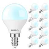 BUBO Ceiling Fan Light Bulbs 60 Watt Equivalent, 5.5W E12 LED Bulb Daylight 5000K, Fan Light Bulb, Small Base LED Light Bulbs 120V, Candelabra Base, Non-Dimmable, 10 Pack