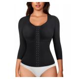 RDSIANE Waist Slimming Girdles Tummy Control Body Shaper Waist Trainer Bodysuit With Arms Compression For Post Surgery 3X
