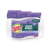 Scotch-Brite Scrub Dots Non-Scratch Scrub Sponge, Rinses Clean, for Washing Dishes and Cleaning Kitchen, 3 Scrub Sponges