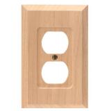 7 Pack Amerelle Baker Single Duplex Unfinished Wood Wallplate