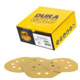 Dura-Gold Premium 220 Grit 5" Sandpaper Discs, 8 Hole Pattern Dustless, 50 Discs - Hook & Loop Backing for Orbital DA Sander, Detailing Finishing Color Sanding Automotive Paint Woodworking