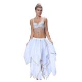 Mermaid Tops Women Silver Bra Sequin Diamond Bedazzled Beyonce Renaissance Tour Outfit Concert Sparkly Halloween Costumes, 34