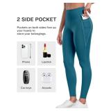 LZYVOO Leggings with Pockets for Women, 6 Packs Soft High Waisted Tummy Control Workout Yoga Pants(3BlackCPinkKBlueTeal-2XL)