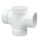 NIBCO Fig No C4835, 2 in. PVC DWV Double Sanitary Tee Hub, Solvent Weld