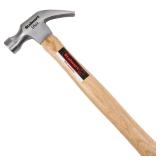 16-Ounce Claw Hammer - Basic Hand Tool for DIY and Woodworking with Natural Wood Anti-Vibration Handle and Drop-Forged Steel Head by Stalwart