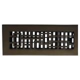 Decor Grates AB310-RB 3-Inch by 10-Inch Abstract Floor Register, Solid Brass with Rubbed Bronze Finish