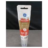 GE Advanced Silicone Caulk for Kitchen & Bathroom, Clear, 2.8 fl oz Tube, 1 Pack - 100% Waterproof Silicone Sealant, 5X Stronger Adhesion, Shrink & Crack Proof