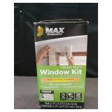 Duck MAX Strength Window Insulation Kit, Winter Window Seal Kit Fits up to 5 Windows, Heavy Duty Shrink Film Cuts to Size for Easy Indoor Installation, Window Tape Included,62 In. x 210 In., Clear