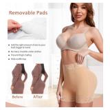 Ganado Padded Underwear for Women Butt Pads Shapewear Shorts Booty Padding Lace Panties Butt Lifter Hip Enhancer Medium