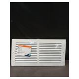 EZ-FLO 14 x 6 Inch (Duct Opening) Return Air Vent Cover for Wall or Ceiling, Solid Steel Return Air Grille, HVAC Vent Cover, White, 61628