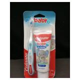 Colgate Baby Toothpaste and Toothbrush Kit, Mild Fruit Flavor, for Ages 3-24 Months