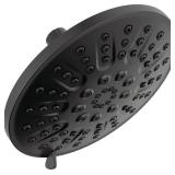 Delta Faucet 4-Setting Black, Round, High Pressure, Metal, 1.75 GPM Flow Rate Shower Head, Black 75617BL - Retail $72