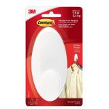 Command Clothes Hanger, Holds up to 7.5 lb, Sized for 3 Plastic Hangers or 7 Metal Hangers, 1 Wall Hooks and 2 Strips, Extra Storage for Laundry Room, Bedroom and Closet