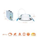 HALO RL 4-Inch Indoor/Outdoor Canless LED Recessed Lighting Downlight with Selectable Color Temperatures - RL4069FSD2W1EWHDM