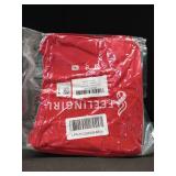 FeelinGirl Long Sleeve Shapewear for Women Tummy Control Bodysuit Thong V Neck Compression Tops Rust Red XS