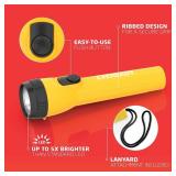 EVEREADY LED Flashlights (4-Pack), Bright Flashlights for Emergencies and Camping Gear, Flash Light with AA Batteries Included, Blue/Yellow (4-Pack)