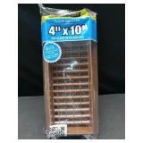 Decor Grates PL410-OB 4-Inch by 10-Inch Plastic Floor Register, Oak Brown