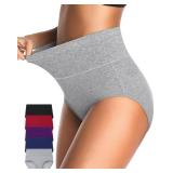 CULAYII Tummy Control Underwear Pregnancy Brief Breathable High Waisted Panties Cotton Postpartum Underwear Womans pack(XL)