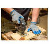 G & F Products 12 Pairs Medium Rubber Latex Double Coated Work Gloves for Construction, gardening gloves, heavy duty Cotton Blend,Blue,3100M