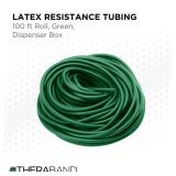 THERABAND Latex Resistance Tubing, Green, Heavy, Level 3, 100 ft Roll, Professional Grade Resistance Band for Exercise, Upper and Lower Body Workouts, Cut-to-Length, Color-Coded Levels