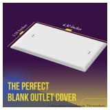 ENERLITES Blank Wall Plate Cover, Gloss Finish, Standard Size 1-Gang 4.50" x 2.76", Polycarbonate Thermoplastic, Electrical Covers for Unused Outlets/Switches, 8801-W-10PCS, White 10 Pack