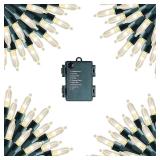 Dazzle Bright 4 Pack Warm White Christmas Mini String Lights, Total 200LED 64FT Batter Operated Waterproof Fairy Lights with 8 Modes for Xmas Indoor Outdoor Yard Garden Holiday Wedding Decorations