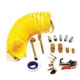 Primefit Pri-6044 IK1016S-20 Deluxe 1/4\" Air Compressor Accessory Kit Including 1/4" Recoil Airhose