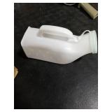 Threlaco 4 Pack 40 Oz/1200 ml Portable Urinal for Men Spill Proof Urine Bottles Men Plastic Male Urinal Pee Bottles with Cap Lid for Car, Hospitals, Emergency and Travel Use