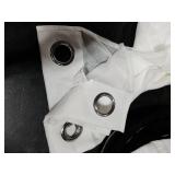 NICETOWN White Sheer Linen Curtains Flax Texture for Bedroom, Vintage Grommet Top Semitransparent Privacy Window Treatment Light Filtering for Living Room / Flat, W52 x L72, Set of 2