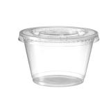 Zeml Portion Cups with Lids (4 Ounces, 100 Pack) | Disposable Plastic Cups for Meal Prep, Portion Control, Salad Dressing, & Medicine | Small Plastic Condiment Container