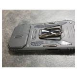 DEERLAMN Case for iPhone 17 6.3-Inch with Slide Camera Cover, Rotated Ring Kickstand Military Grade Shockproof Protective Cover-Black