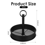 zisiueel 2 Pack Steel Condiment Caddy, Rust-Resistant Seasoning Sauce Holder, Metal Storage Rack Basket with Display Handle, Table Caddies Collection for Restaurants & Homes, Picnics, Outdoor Grills