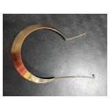 ALRNBY Chunky Gold Cuff Necklace for Women Statement Choker Necklace for Women Gold/Silver African Tribe Wide Metal Choker Necklace Jewelry (Gold)