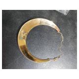 ALRNBY Chunky Gold Cuff Necklace for Women Statement Choker Necklace for Women Gold/Silver African Tribe Wide Metal Choker Necklace Jewelry (Gold)