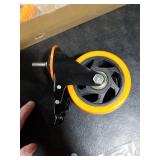 4 inch Stem Caster Wheels 2000lbs, Threaded Stem Casters Set of 4 Heavy Duty,3/8-16 x 1(Stem Diameter 3/8, Length 1), Safety Dual Locking Caster, Industrial Castor Wheels for Cart,Furniture