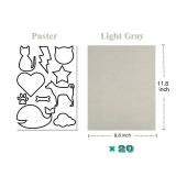 20 Pcs Self Adhesive Velvet Flocking Liner Sheet for Jewelry Drawer, Self-Adhesive Flannel for Storage Box Lining,Size: 8.8X11.8 Inches (Light Gray)