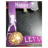 LaVenty 70s Disco Photo Booth Frame Props Disco Party Supplies Disco Party Sign Disco Fever Parties Decoration Disco Ball Dance Birthday Parties Supplies