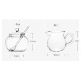 Mozacona Glass Sugar and Creamer Set, Tea or Coffee Serving Set, Cream Pitcher with Sugar Bowl