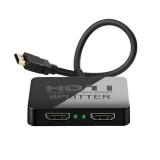 4K HDMI Splitter 1 in 2 Out Mirror Display Not Expand, Dual HDMI Splitter Hub to Dual Monitors Multi-Scree Displays Audio Synchronization, Compatible for MacBook Laptop Desktop PC Graphics Card TV