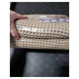 ZALL Tan Waffle Bath Mat,Super Absorbent Non Slip Bathroom Rug,Brown 24x48inch,Machine Washable Ultra Soft Floor Mats