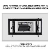 Legrand - OnQ Cable Management, In-Wall Media Box, Dual Purpose Structured Wiring Enclosure, TV Home Theater Recessed Storage Box, 9 Inch, white ENP0900-NA