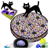 ORSDA Cat Toys for Indoor Cats, Interactive Activated Moving Ball in 7 Holes Mat, Automatic Fast Rolling Ball, Hide and Seek Toys for Adult Cats, Exercise Kicker Mouse Catching Game
